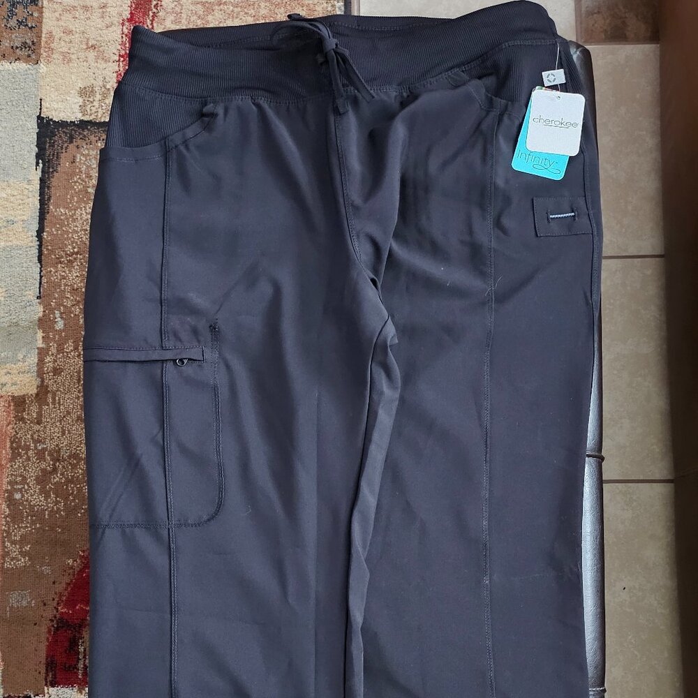 NWT Cherokee Infinity Scrub Pants, Black, Size Large